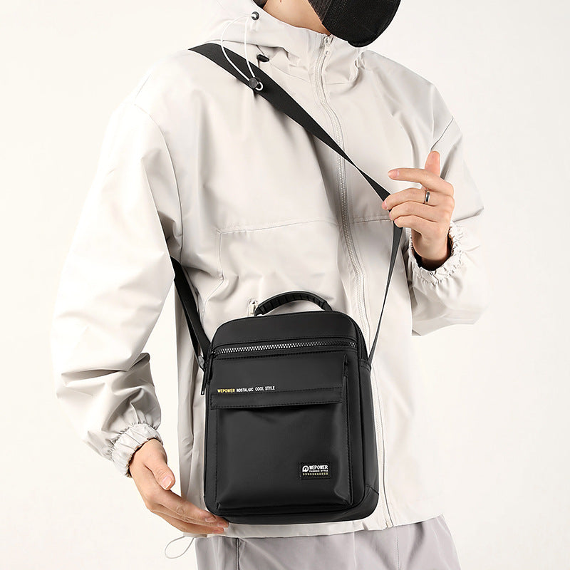 WEPOWER New Men's Casual Simple Shoulder Bag Portable Large Capacity Storage Messenger Bag Business Handbag