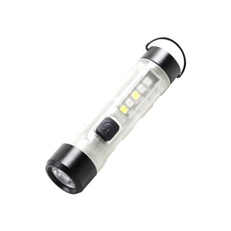 Cross-border epilepsy mini keychain light multi-function strong light SST20 small flashlight Type-C charging interface flashlight