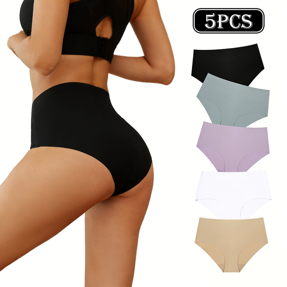 foreign trade wholesale high-waisted seamless briefs, yoga sports comfortable women's underwear, breathable ice silk panties