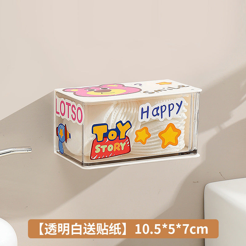 For homewall-mounted dustproof and moisture-proof rotate storage box office dormitory punch-free storage rack for home mirror cabinet storage box