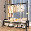 Clothes rack floor-standing bedroom for home room indoor double-pole drying clothes rack movable multifunctional coat rack