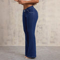 X-spot-65775# cross-border women's fashion european and american foreign trade fashion versatile slim elastic denim pants