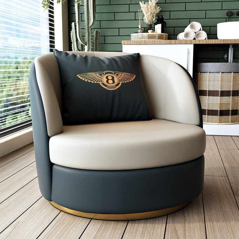 Modern minimalist cat paw leather sofa chair - trendy apartment bedroom balcony living room single seater light luxury sofa table and chair set