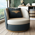 Modern minimalist cat paw leather sofa chair - trendy apartment bedroom balcony living room single seater light luxury sofa table and chair set