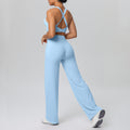 fashionpure color double-sided brushed back cross sports intimates yoga suit running fitness two-piece set