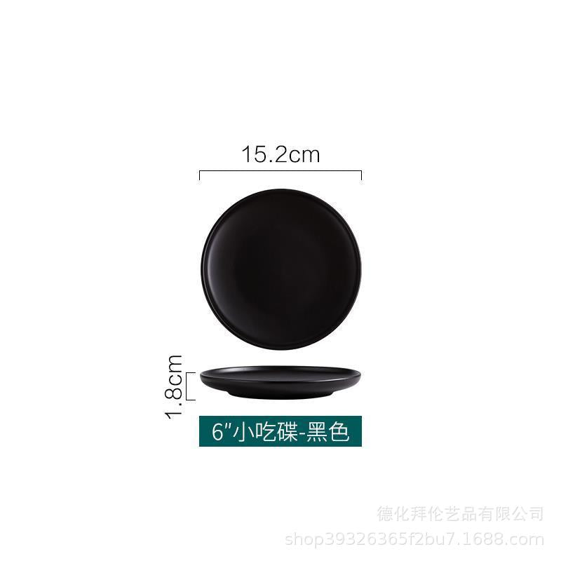 Nordic creative home dinner plates western food trays steak plates ceramic tableware breakfast plates round plates popular dessert plates