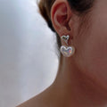 Wholesale heart earrings: european & american cross-border fashion jewelry, versatile alloy dangle earrings, niche & affordable luxury acrylic stud earrings for women