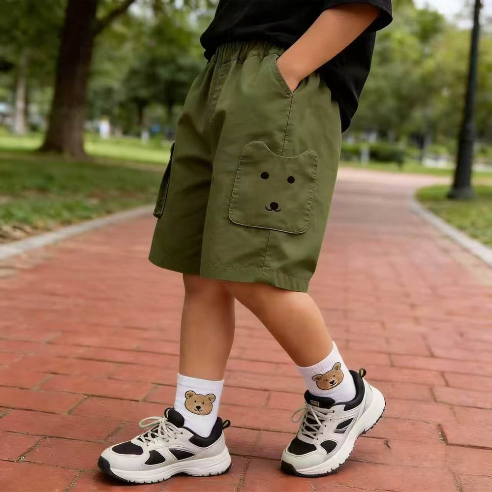 Boys' summer clothing : new korean style casual shorts for kids, mid-length shorts for toddlers and young children, baby pants