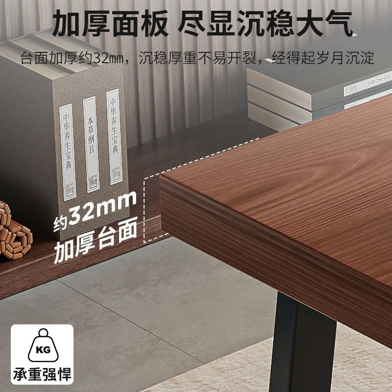 Solid wood color tea table and chair combination, one table and five chairs, tea table, new chinoiserie negotiation office large board tea table, coffee table