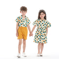 wholesale of spring/summer new boys' shirts: printed, short-sleeved, breathable children's shirts, cute baby boy clothing