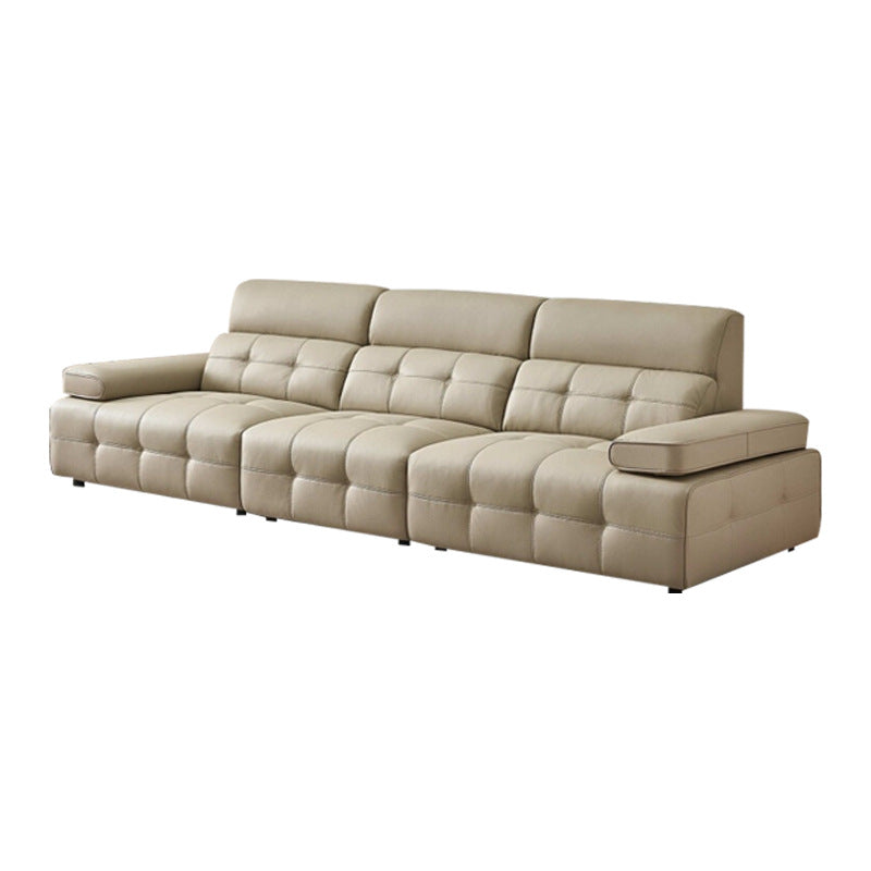 New arrival high back laurence leather sofa first layer cowhide italianaccessible luxury longjiang high-end casual living room sofa
