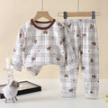 Children's spring/autumn underwear set, boys' and girls' lycra cotton thermal underwear, baby base layer pajamas, loungewear