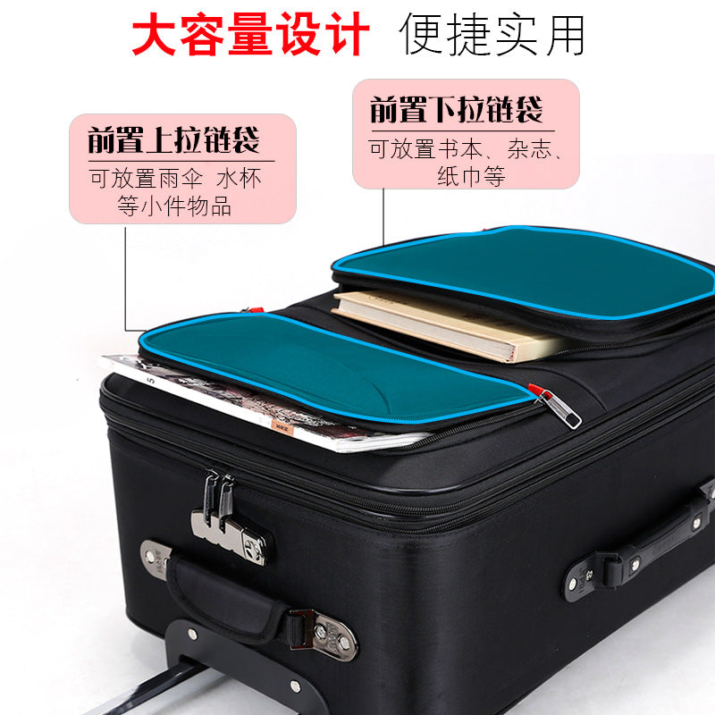 Processing custom large-capacity suitcase men's trolley case Oxford cloth universal wheel password suitcase children's leather luggage