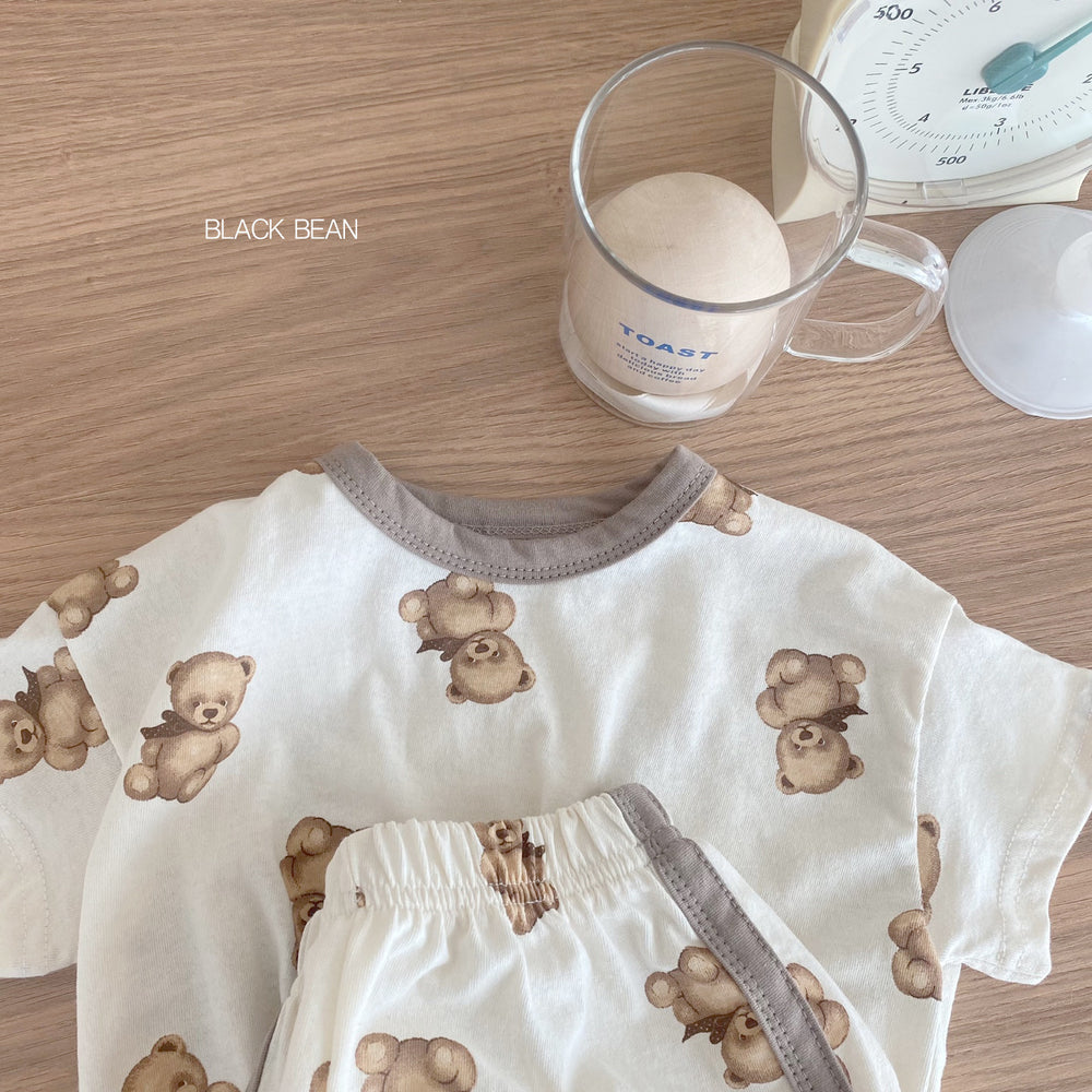 Ins-style korean cartoon summer pajamas for babies (0-4 years) - super cute, breathable two-piece set for boys and girls
