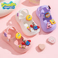 Spongebob squarepants new family kids clogs - thick sole, height increasing, outdoor wear, summer anti-slip, anti-odor beach sandals and slippers