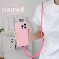Adjustable buckle pure color mobile phone lanyard cross-body halter dual-purpose nylon rope woven strong and durable anti-lost anti-fall