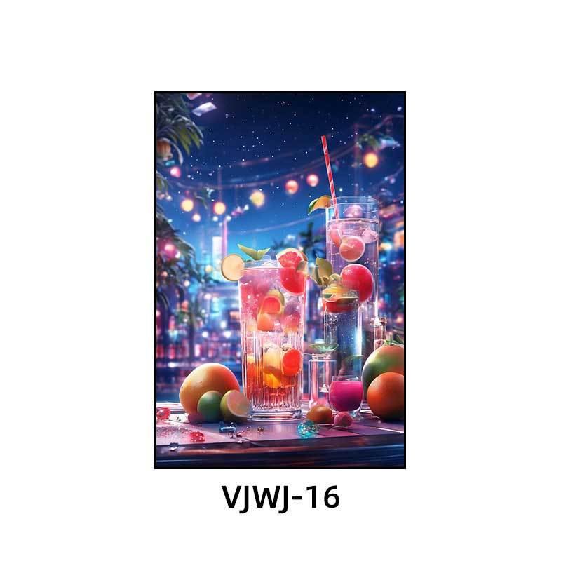 Bar KTV box decoration hanging pictures Cocktail bottle clear bar atmosphere music dining bar Bistro decoration painting