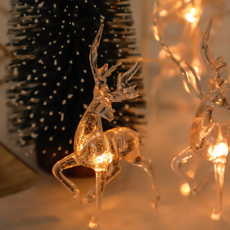LED Christmas light string battery box snowflake elk Christmas tree decorative light string Santa Claus festive atmosphere lights