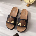 New arrivalthick sole slippers cute cartoon cool ins trendy outwear women's internet celebrity indoor non-slip platform cake beach women's slippers