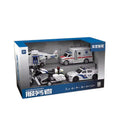 Fire truck ambulance kids' car motorcycle police car toy airplane rescue set - new cross-border gift for boys