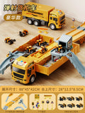Kids' oversized container truck crane large truck alloy excavator construction vehicle toy set