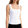 new european and american  summer women's square neck sleeveless tank top t-shirt - comfortable, casual, and minimalist women's top