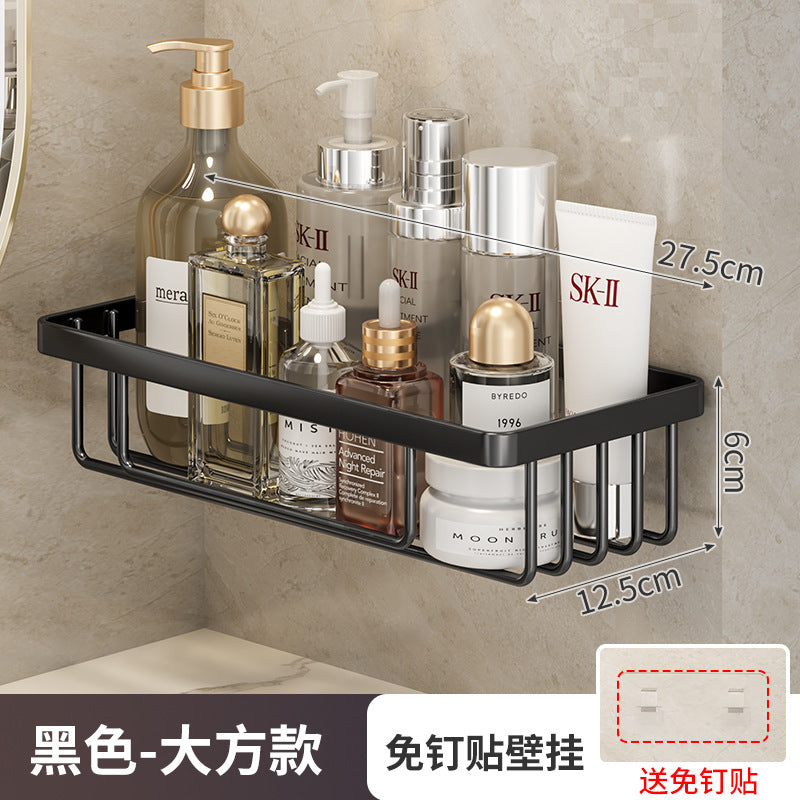 Cross-border non-punching bathroom storage rack set bathroom wrought iron wall-mounted rack wash storage