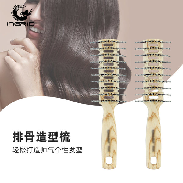Hair salon special hair blowing curly hair styling comb hairdressing fluffy styling big wave nine row comb men's oil hair comb