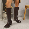 autumn new arrival: knight boots, long boots, leather buckle detail, mid-calf motorcycle boots, vintage western cowboy boots
