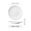 8inch shallow plate-white