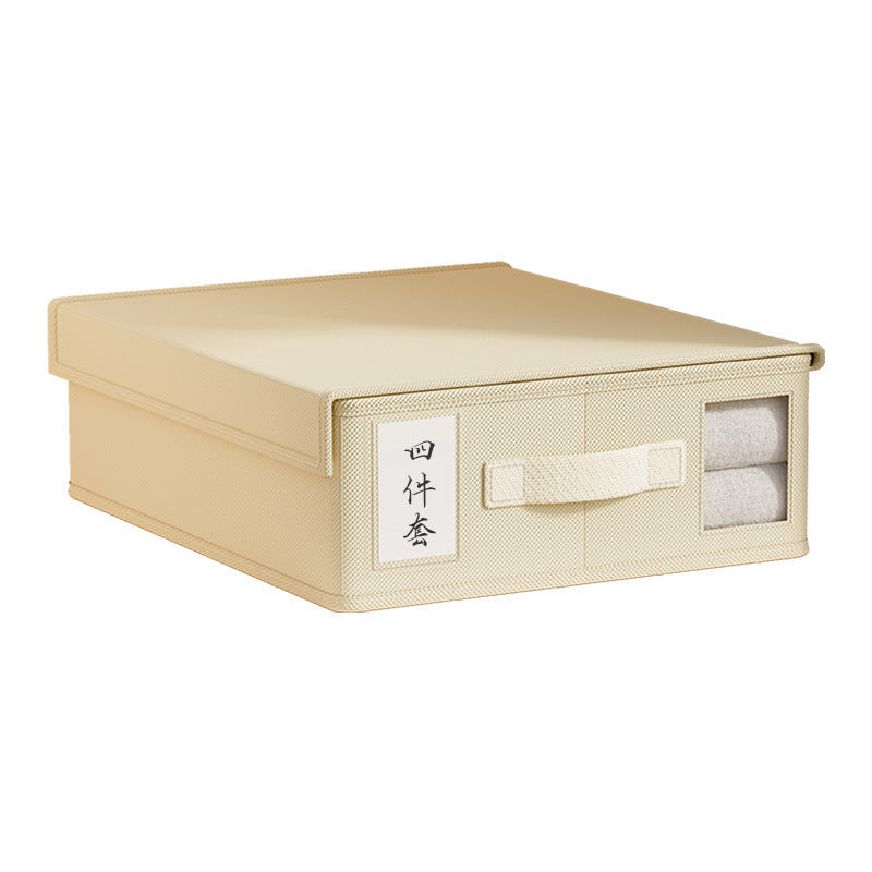 Non-woven bed sheet four-piece  hot-selling new product storage box with lid wardrobe sorting storage box drawer storage