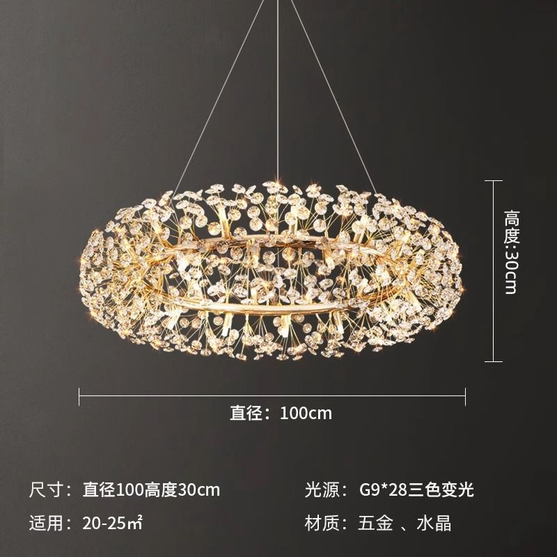 Dandelion crystal chandelier - luxury living room, bedroom, dining room lighting - high-end crystal chandelier - modern creative design for clothing stores