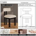 Black frame + white lambswool cushion fas grade rubber wood
