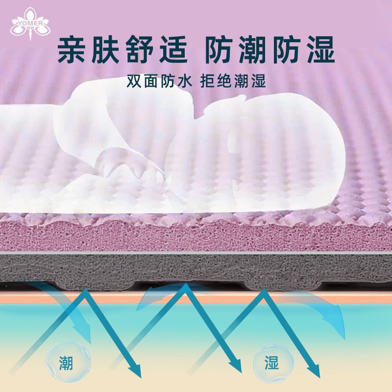 Foldable yoga mat pvc fitness nap mat anti-slip thickened portable cross-border
