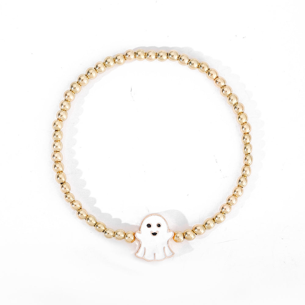 Halloween bracelet wholesale fashionstylishniche style pumpkin ghost cat festival oil drop diamond elastic bracelet for women