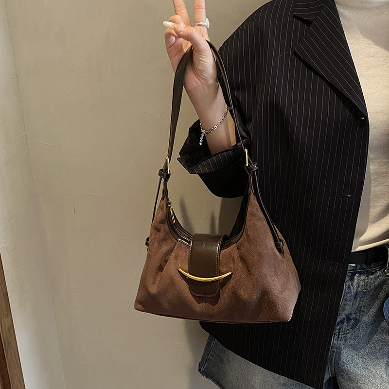 Women's fall/winter bags 2025: new trendy, high-end, retro, popular, and versatile shoulder bag/crossbody dumpling bag