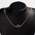 Snake necklace wholesale fashion cross-border autumn and wintersweater necklace women's banquet jewelry fashionstylish full diamond clavicle chain