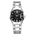 Mcykcy manufacturer's supply list: roman numeral diamond calendar solid tungsten steel two-tone deep waterproof men's watch - silver