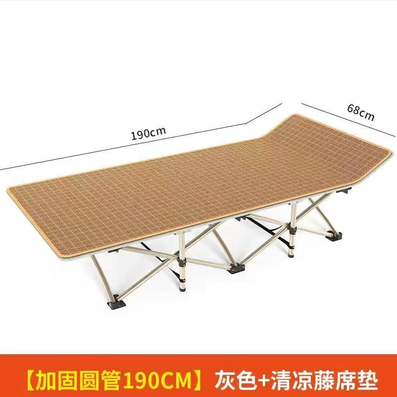 Single foldable bed, lightweight office lunch break nap handy gadget, simple and portable camp bed, lounge chair, for home companion