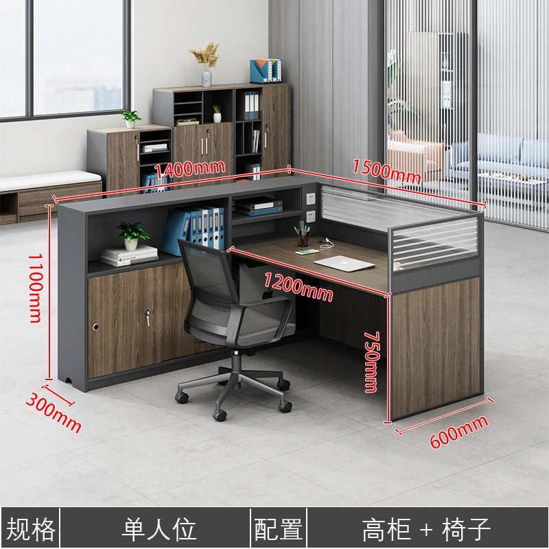 Saint li staff office desk and chair set - minimalist modern computer desk, office financial partition desk