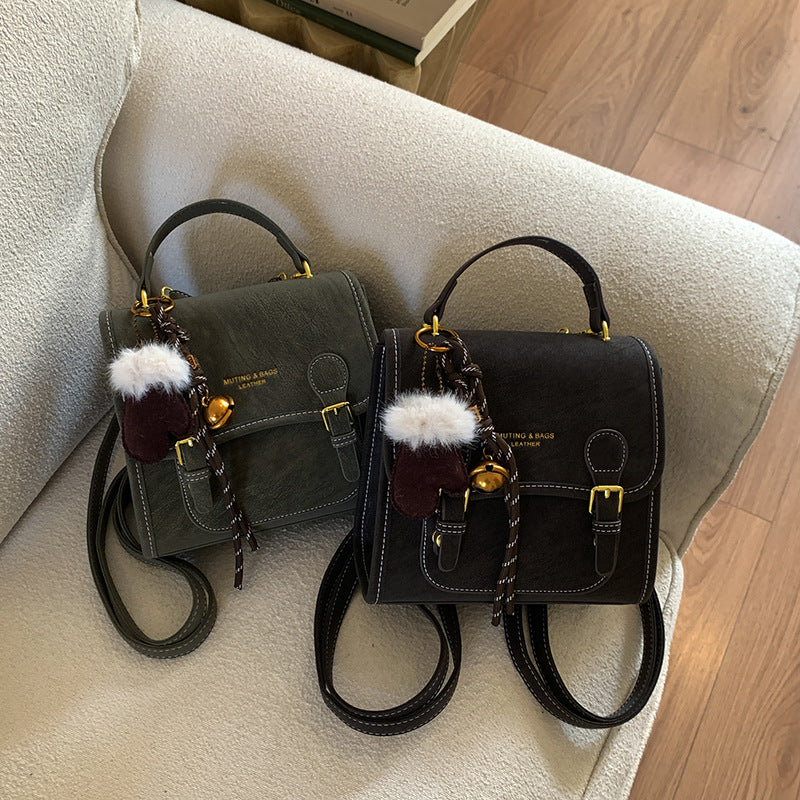 Vintage preppy backpack for women - 2025 new trendy versatile shoulder bag - student schoolbag, commuter bag, and casual bag