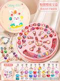 Diy beading kit for kids - necklace, bracelet & jewelry making - educational toy gift set for girls