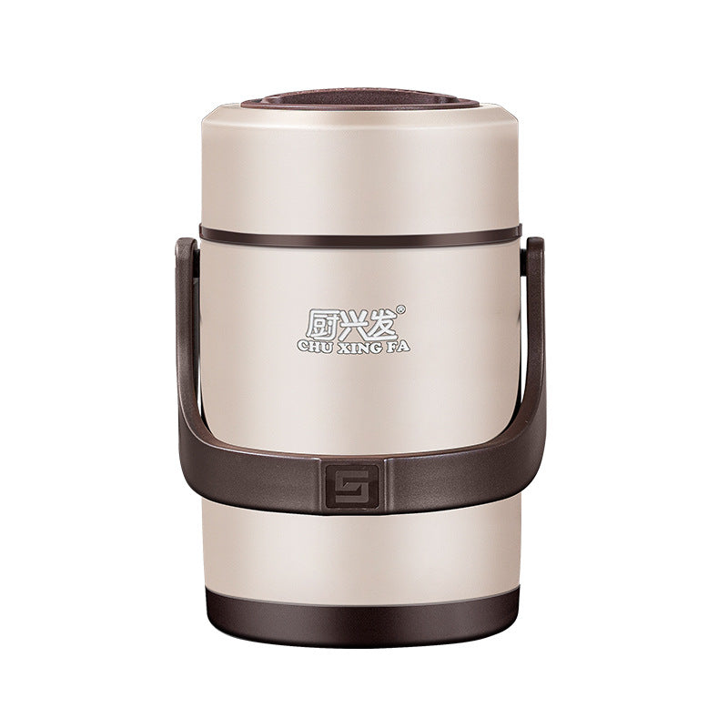 Chuxingfa insulated lunch box 304 stainless steel vacuum insulated pot for office workers multi-layer rice bucket large capacity