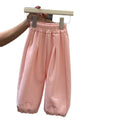 Girls' spring new casual pants, baby girl bowknot sweatpants, kids' fashionable sports pants, children's korean style trendy clothing