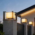 Solar powered pillar lights for villas, entryway doors, premium marble waterproof column lights, diy home construction wall post lights