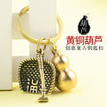 Car keychain pendant makes money overnight brass solid small gourd wholesale chinese style men's and women's wallet hanging accessories