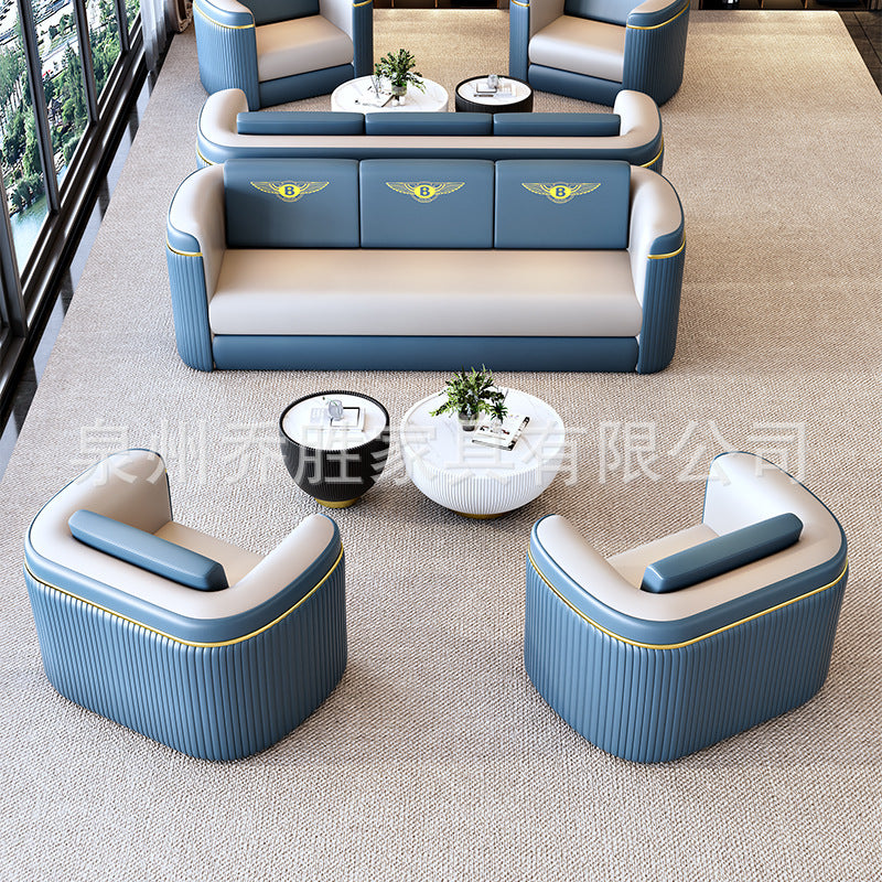 Luxury negotiation sofa chair furniture modern minimalist hotel sales department reception small office desk and chair set