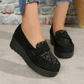 Exportnew arrival leopard print color matching thick soleflats women's retro mid-mouth plus size slip-on lazy loafers  supply