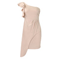 D393 european and american style summer new fashion asymmetrical neck ruffle hem bodycon pencil skirt african dress
