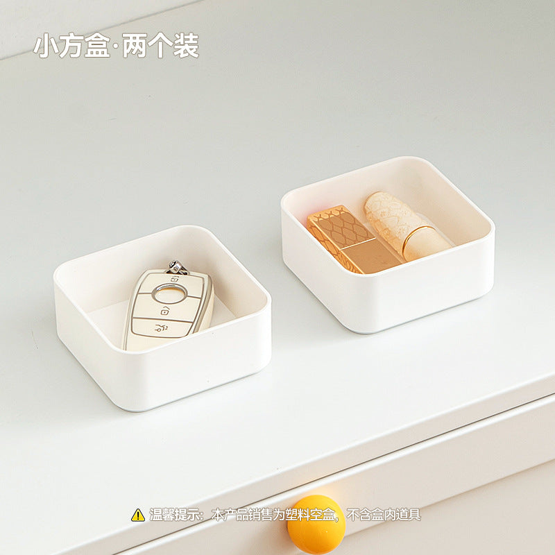 Separate sundries storage box Rectangle plastic porch storage box Grid porch storage desktop strip storage box